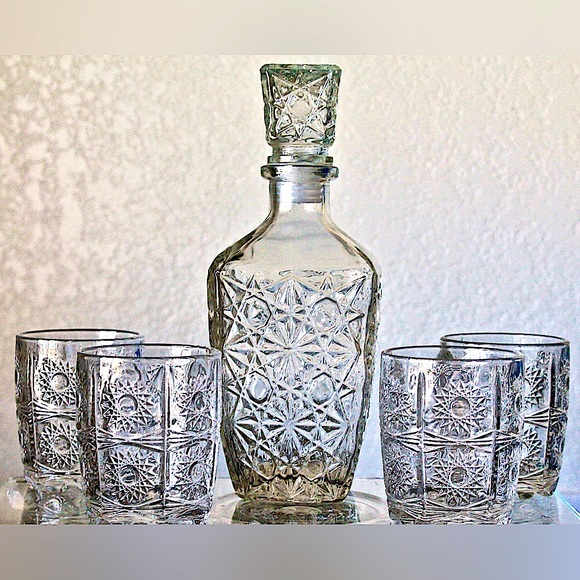 Godinger Dining Godinger 5 Pc Whiskey Set Decanter 4 8oz Double Old